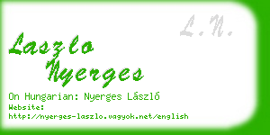 laszlo nyerges business card